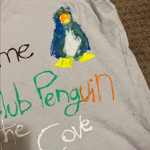 Club Penguin Graphic Tank Top by Sara haber - Picture 3 of 3